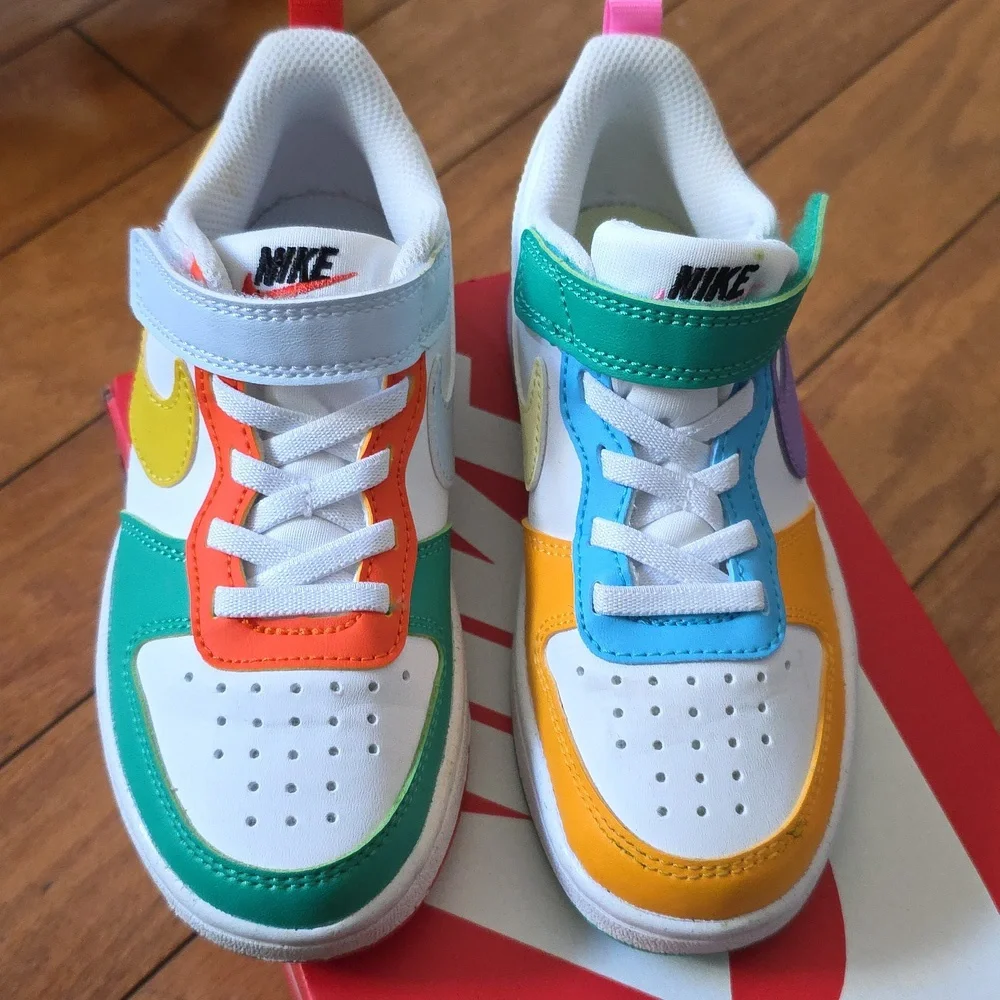 Nike Kids Colorful Sneakers - Orange, Green, Purple, Blue - Picture 2 of 8